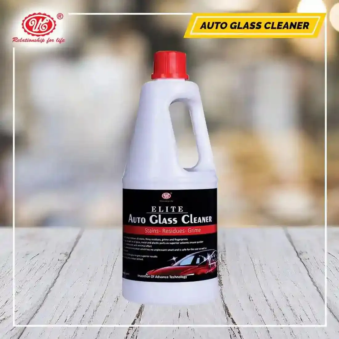 Glass Cleaner Liquid Spray - Removes Stains, Grime & Fingerprints Useful For Vehicles, Home & Offices