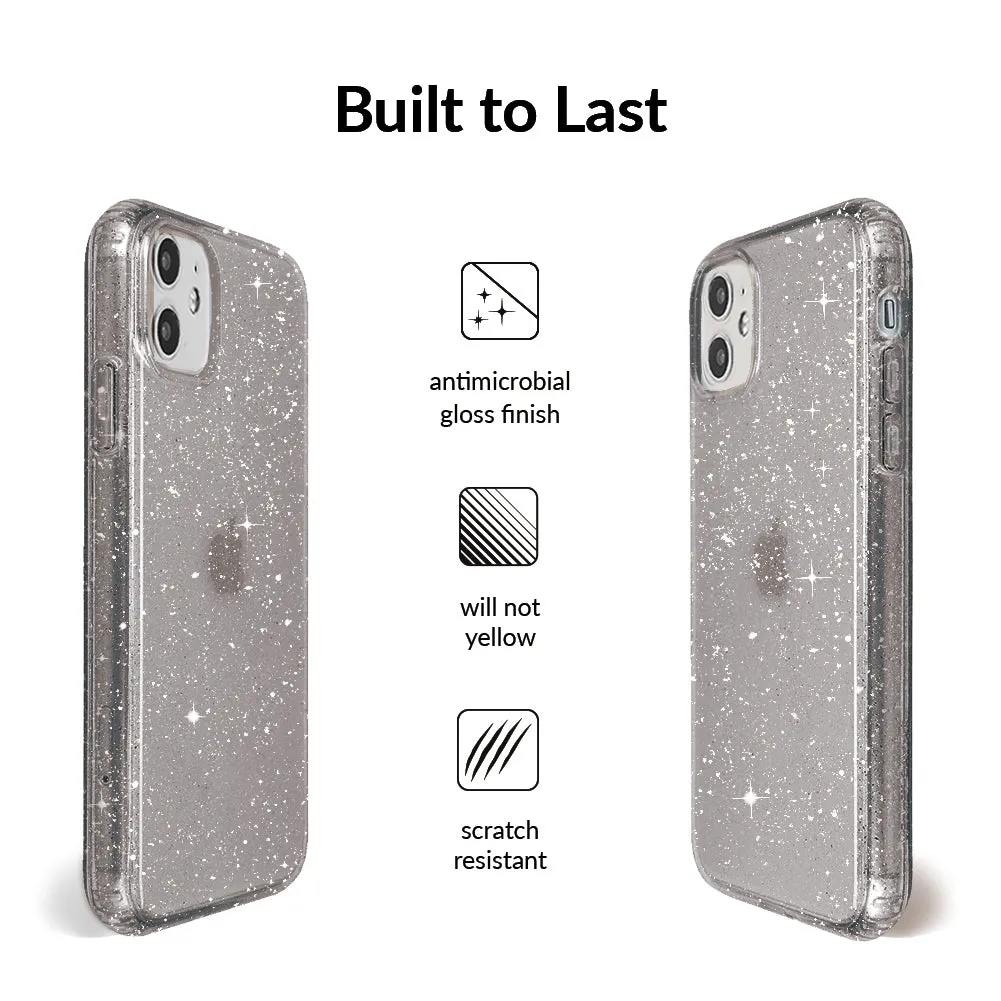 Grey Stardust Glitter iPhone Case