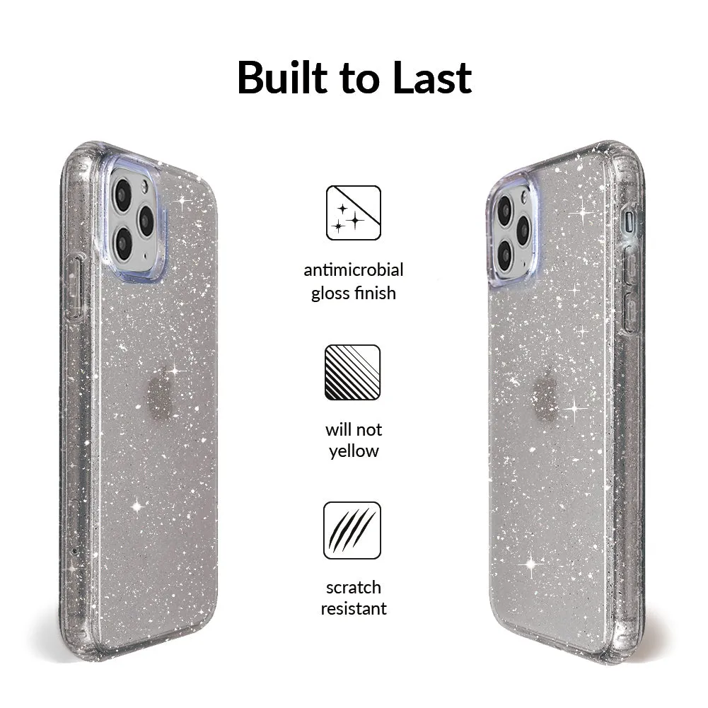 Grey Stardust Glitter iPhone Case