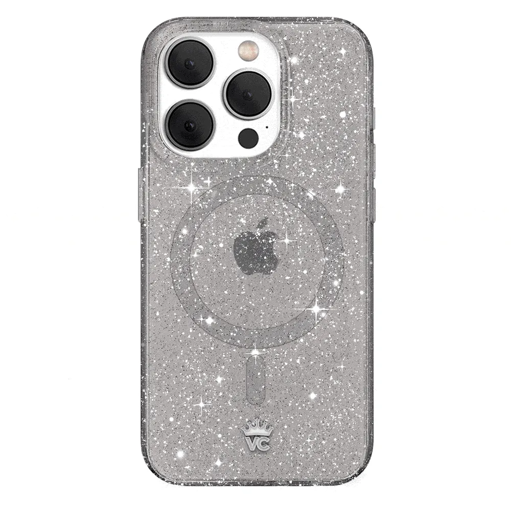 Grey Stardust Glitter iPhone Case