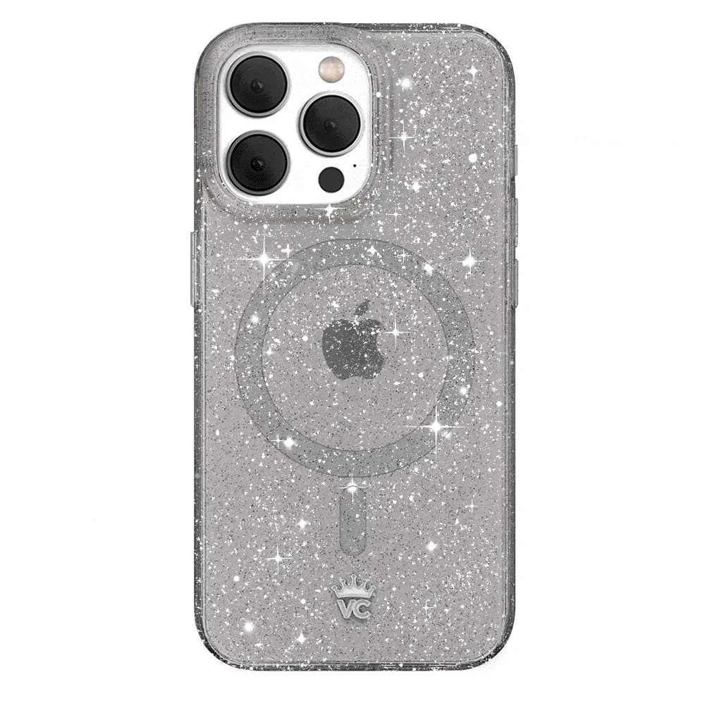 Grey Stardust Glitter iPhone Case