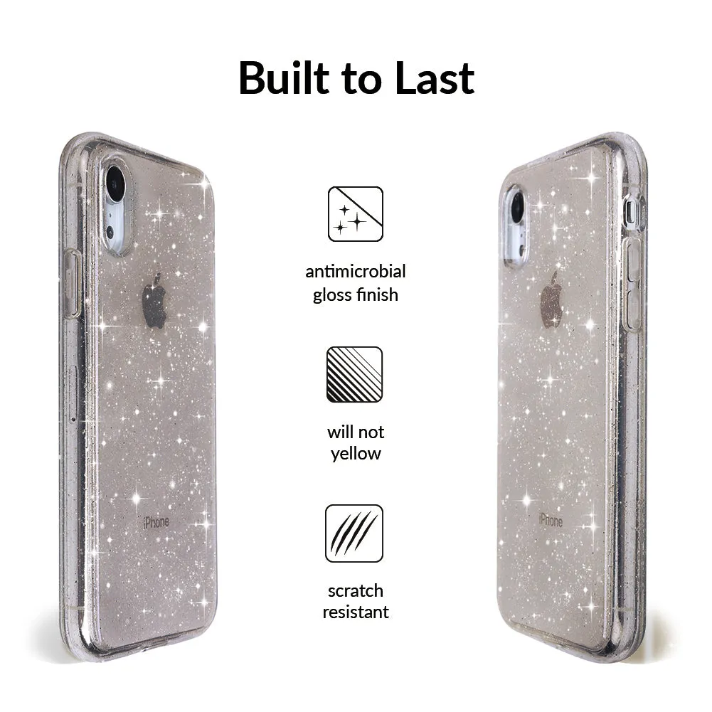 Grey Stardust Glitter iPhone Case