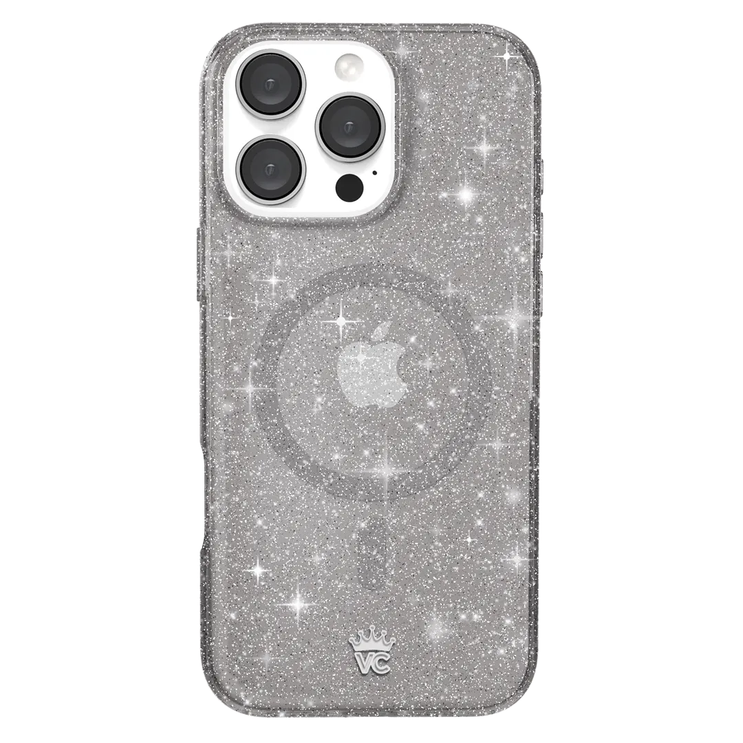 Grey Stardust Glitter iPhone Case