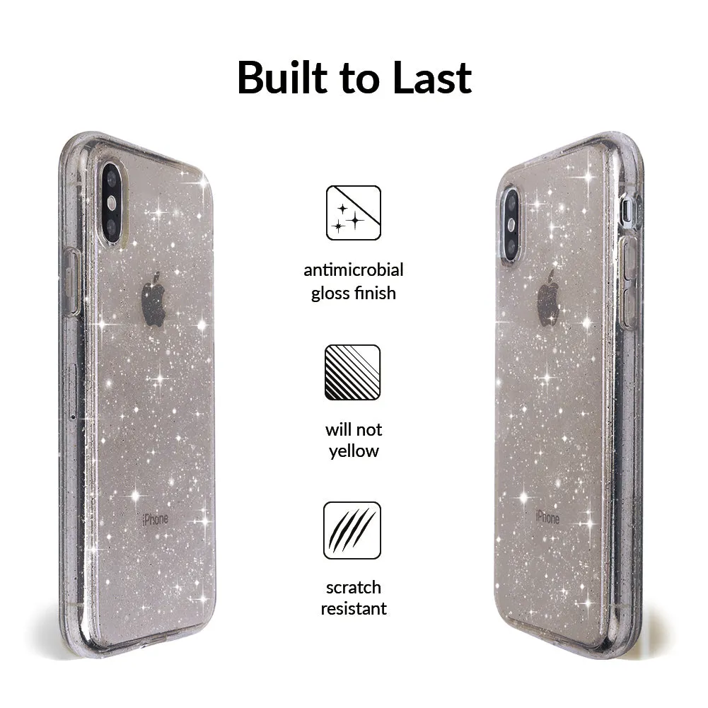 Grey Stardust Glitter iPhone Case