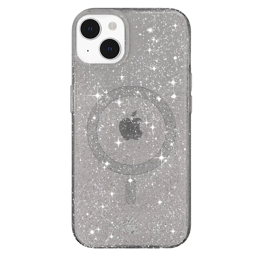 Grey Stardust Glitter iPhone Case