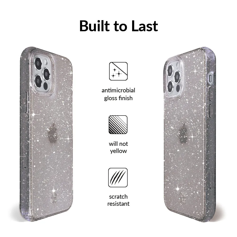 Grey Stardust Glitter iPhone Case