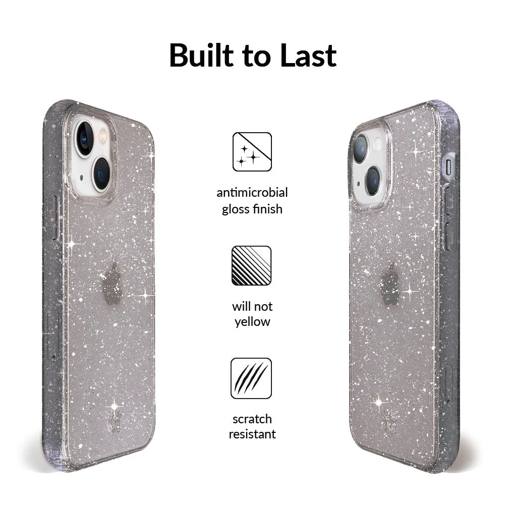 Grey Stardust Glitter iPhone Case