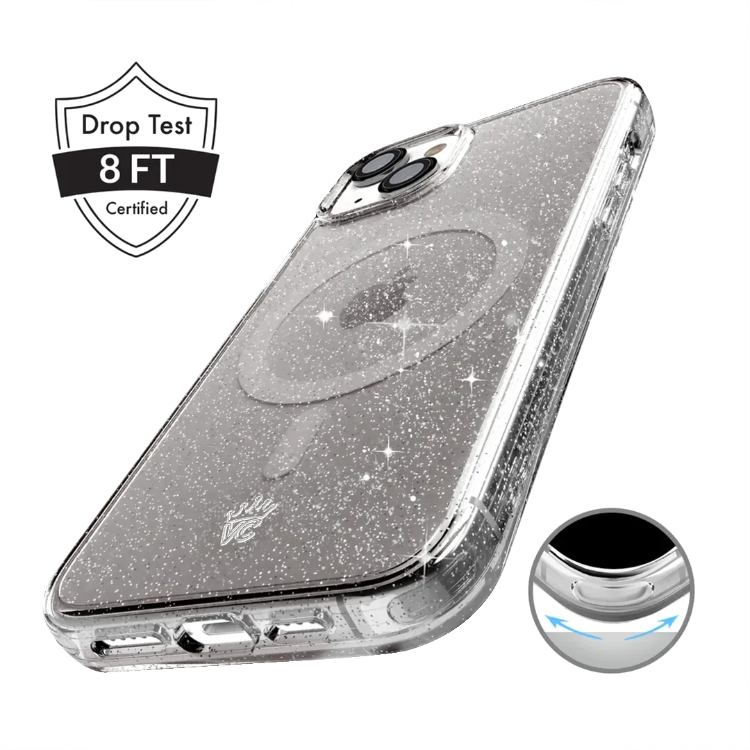 Grey Stardust Glitter iPhone Case