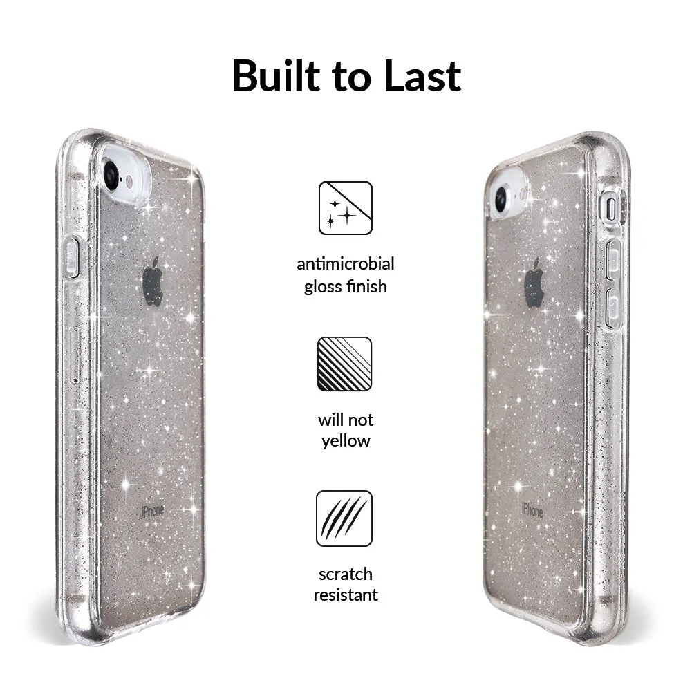 Grey Stardust Glitter iPhone Case