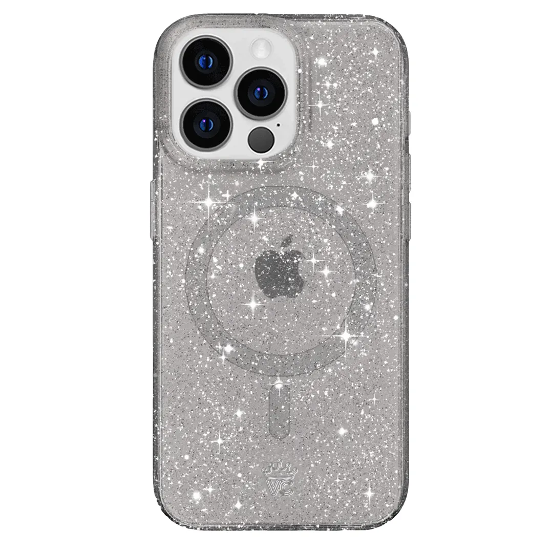 Grey Stardust Glitter iPhone Case