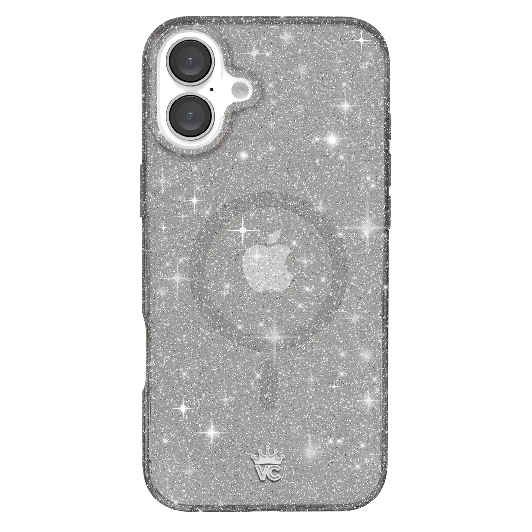 Grey Stardust Glitter iPhone Case