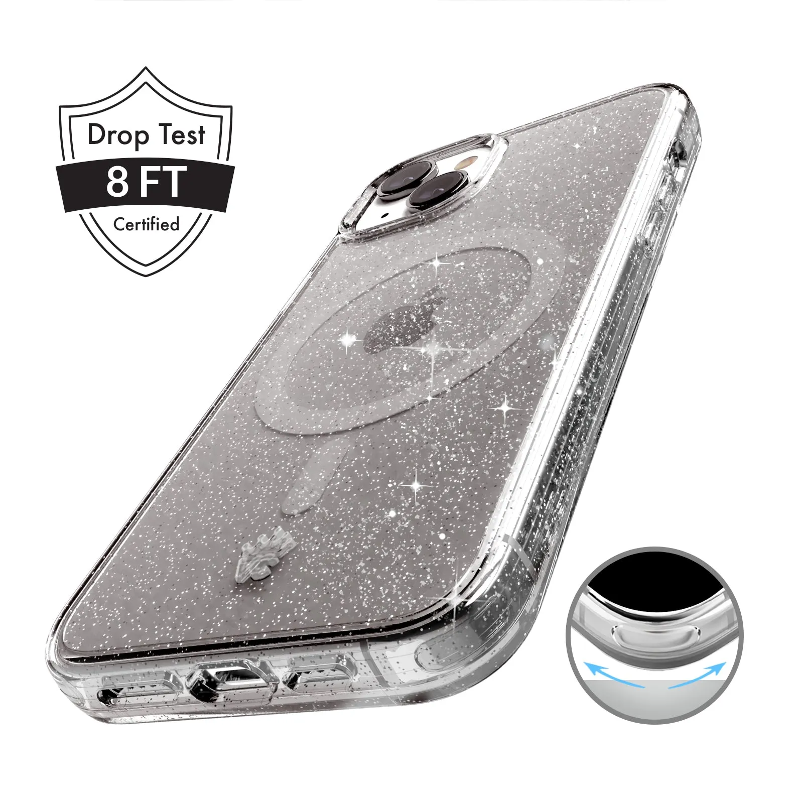 Grey Stardust Glitter iPhone Case