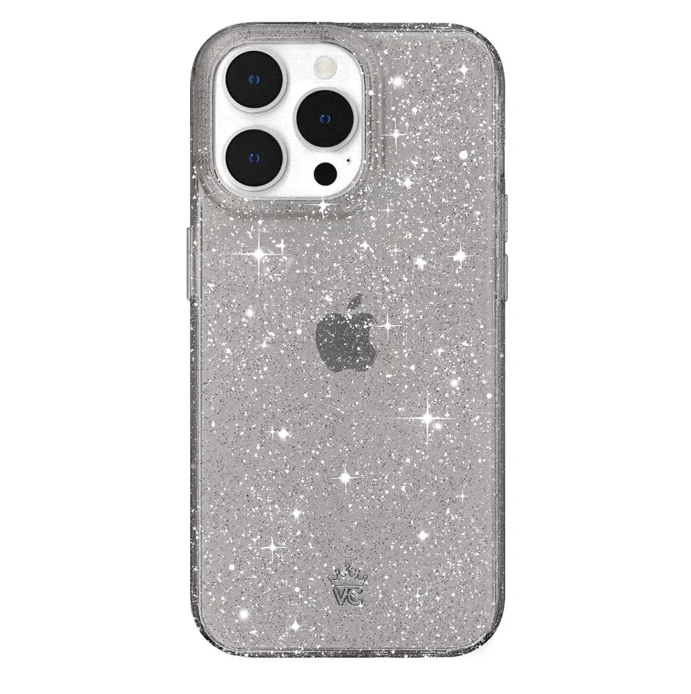 Grey Stardust Glitter iPhone Case