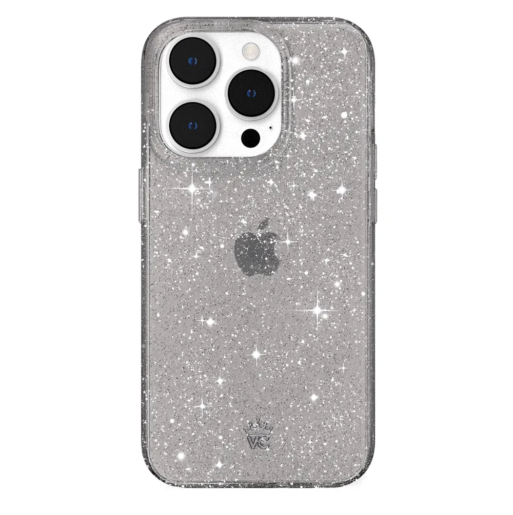 Grey Stardust Glitter iPhone Case