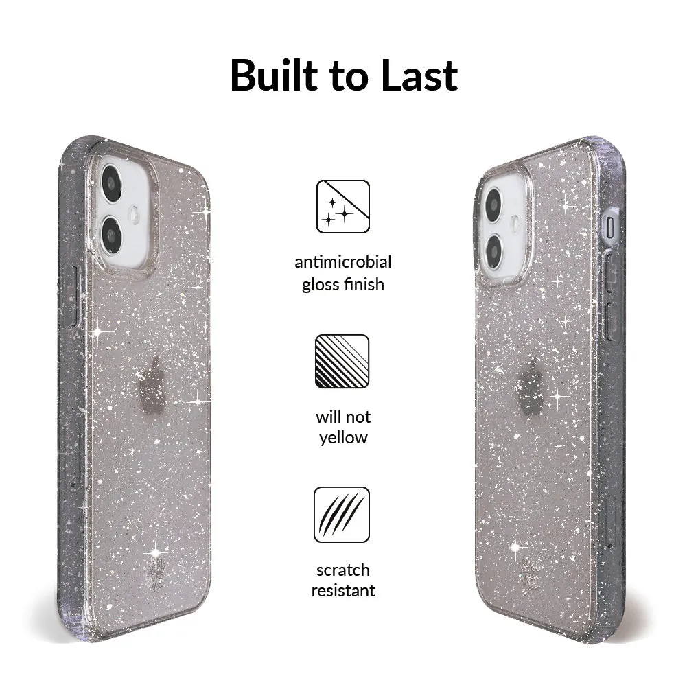 Grey Stardust Glitter iPhone Case