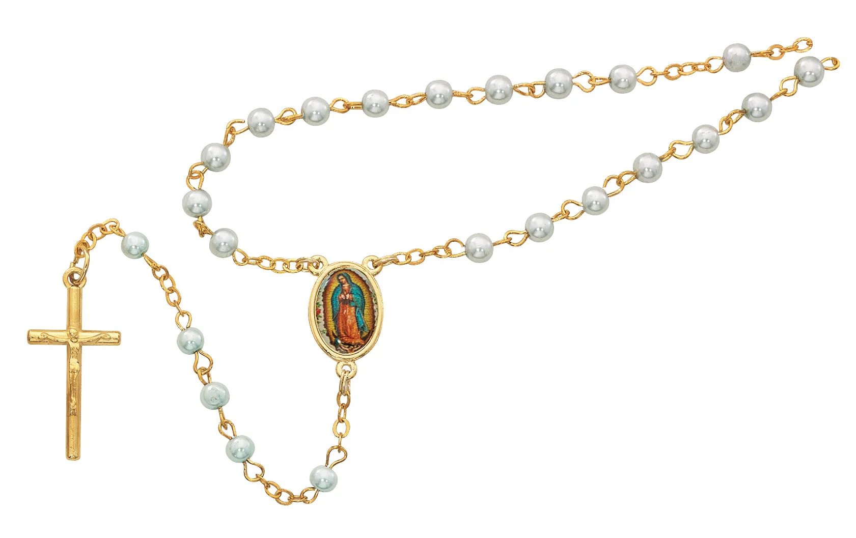 Guadalupe Box and Blue Rosary - 760-123