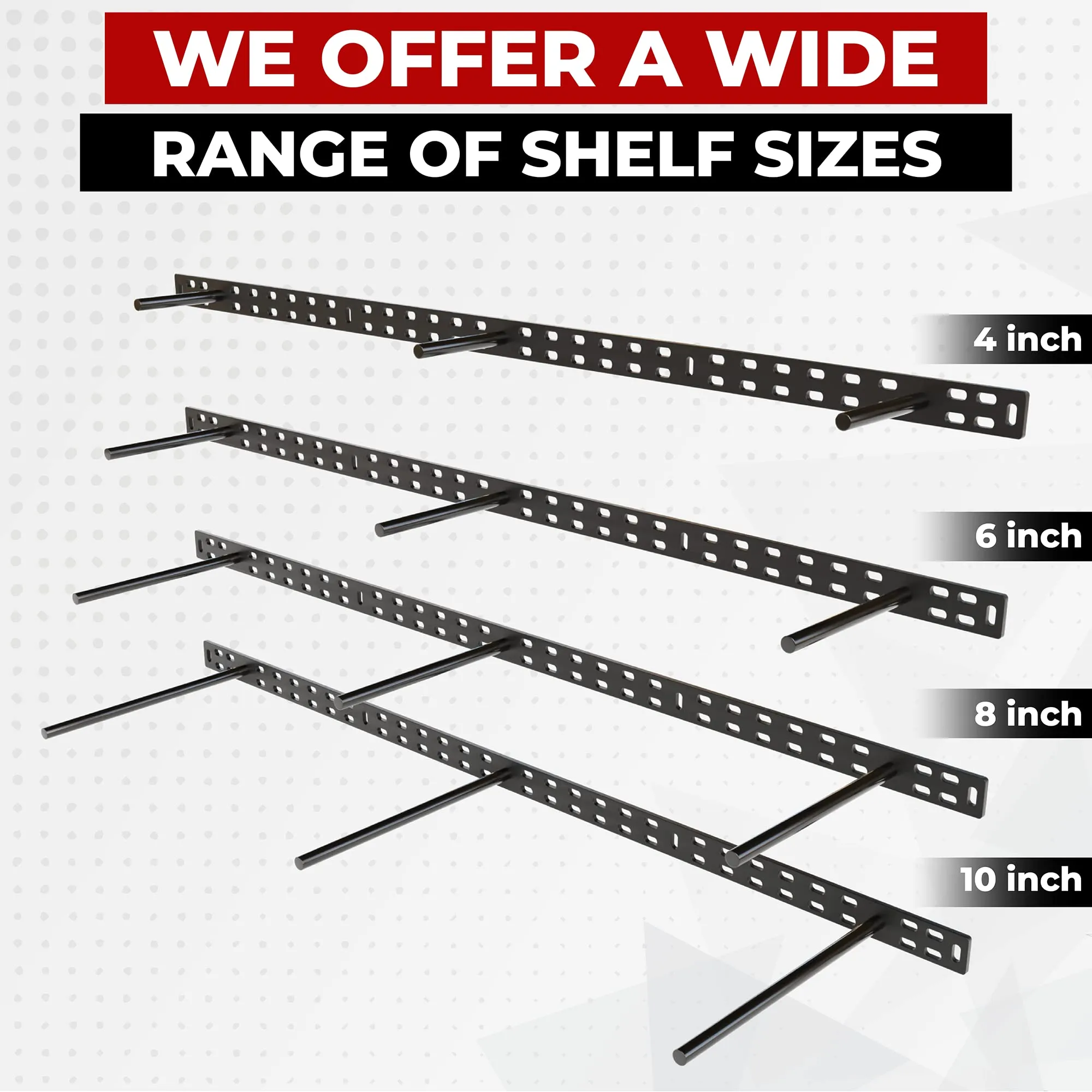 Heavy Duty Floating Shelf Brackets 38 Inch Set of 2