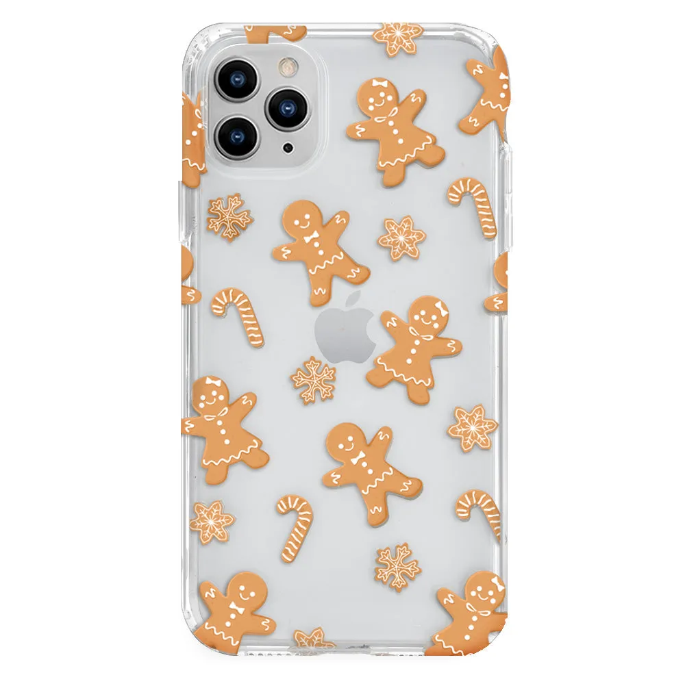 Holiday Gingerbread Clear iPhone Case