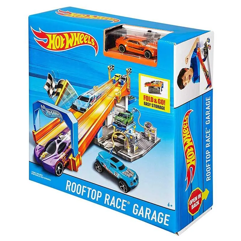 Hot Wheels Rooftop Race Garage Play Set