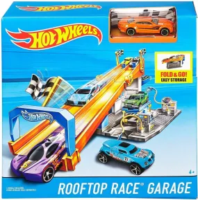 Hot Wheels Rooftop Race Garage Play Set