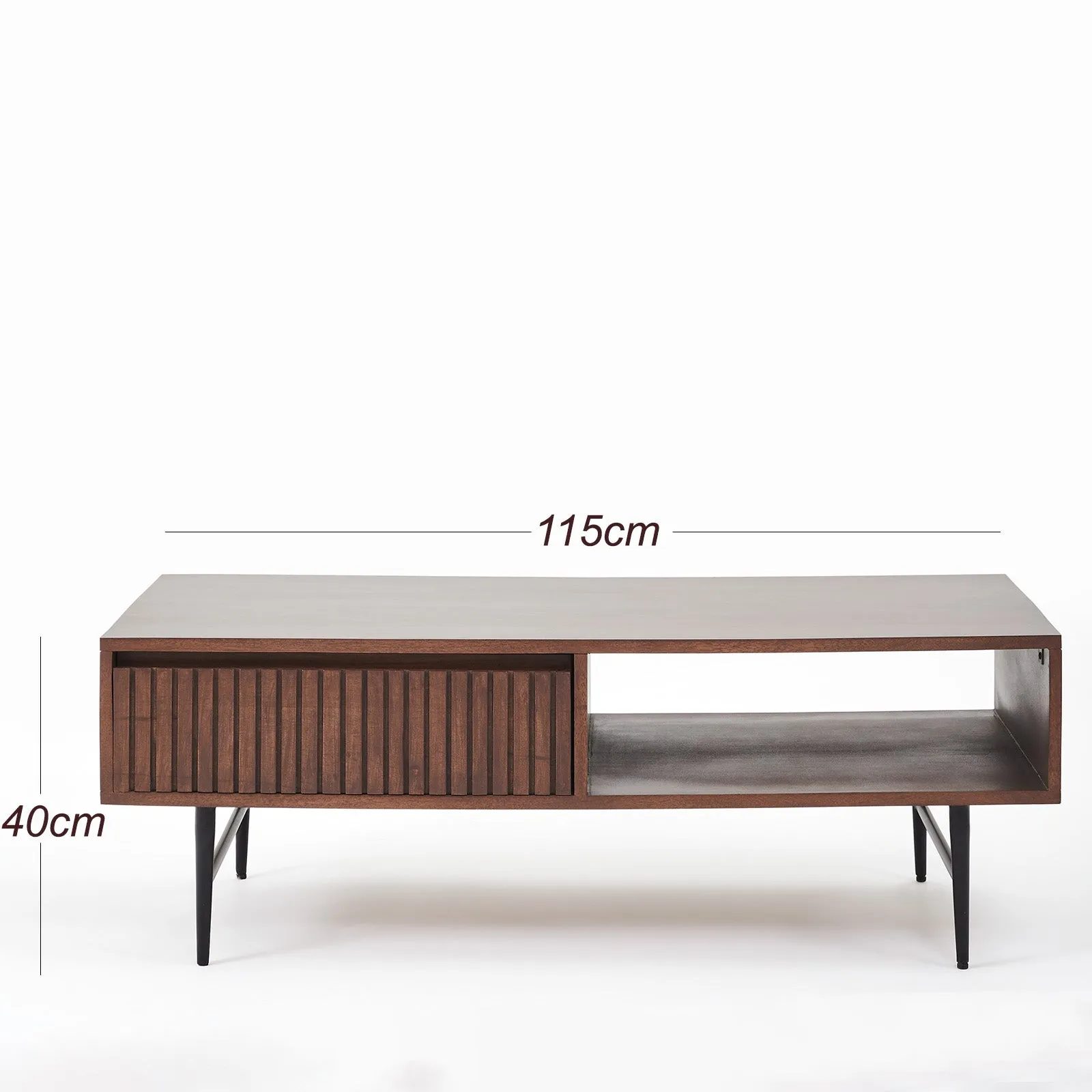 Industrial Dark Walnut Maxim Coffee Table