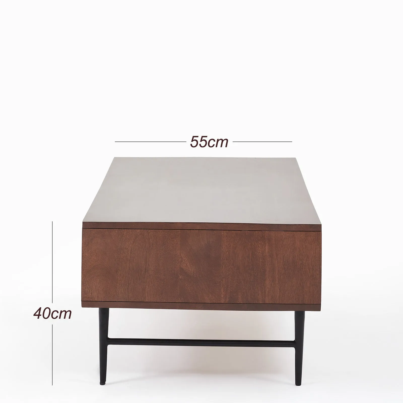 Industrial Dark Walnut Maxim Coffee Table