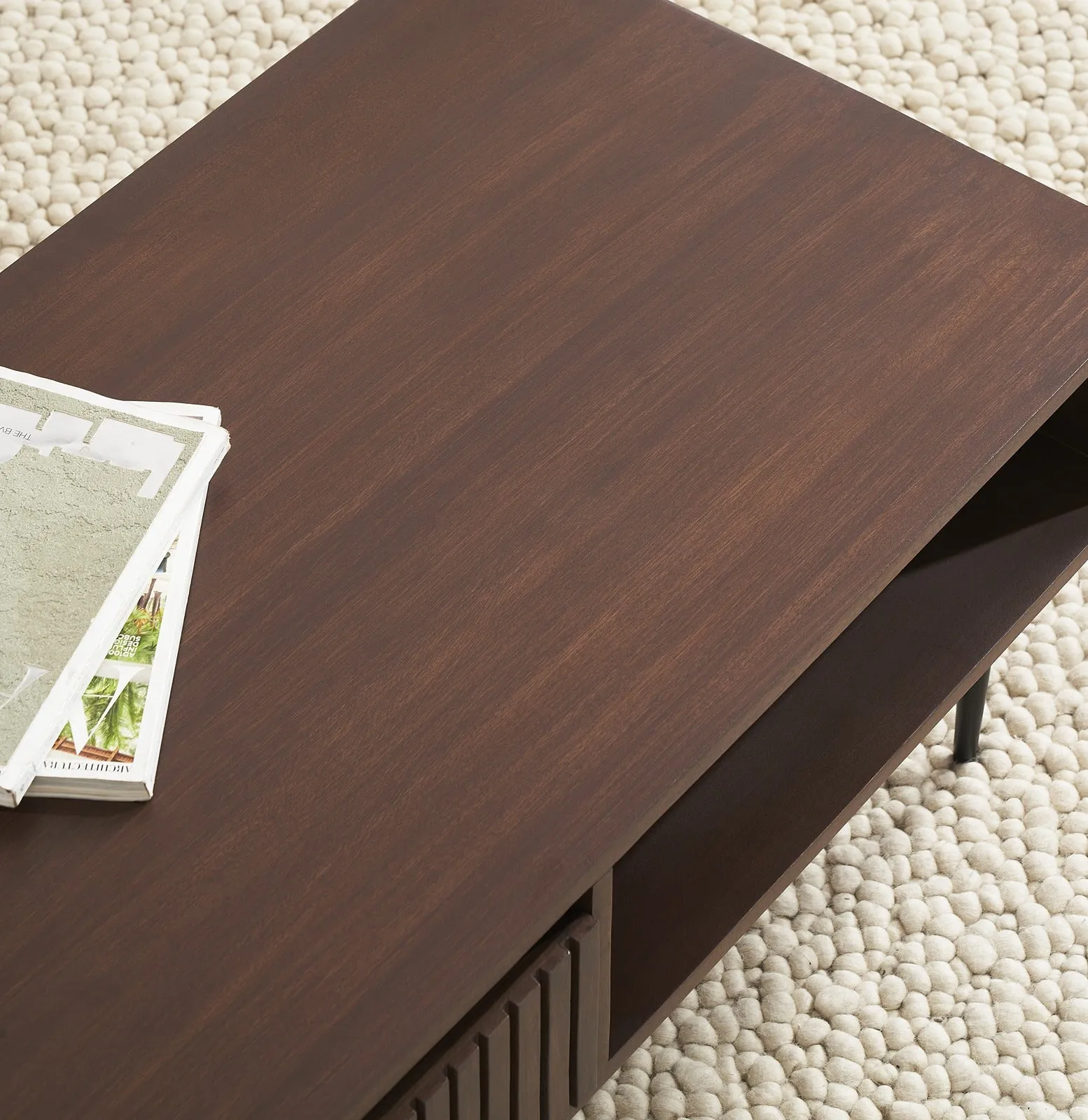 Industrial Dark Walnut Maxim Coffee Table