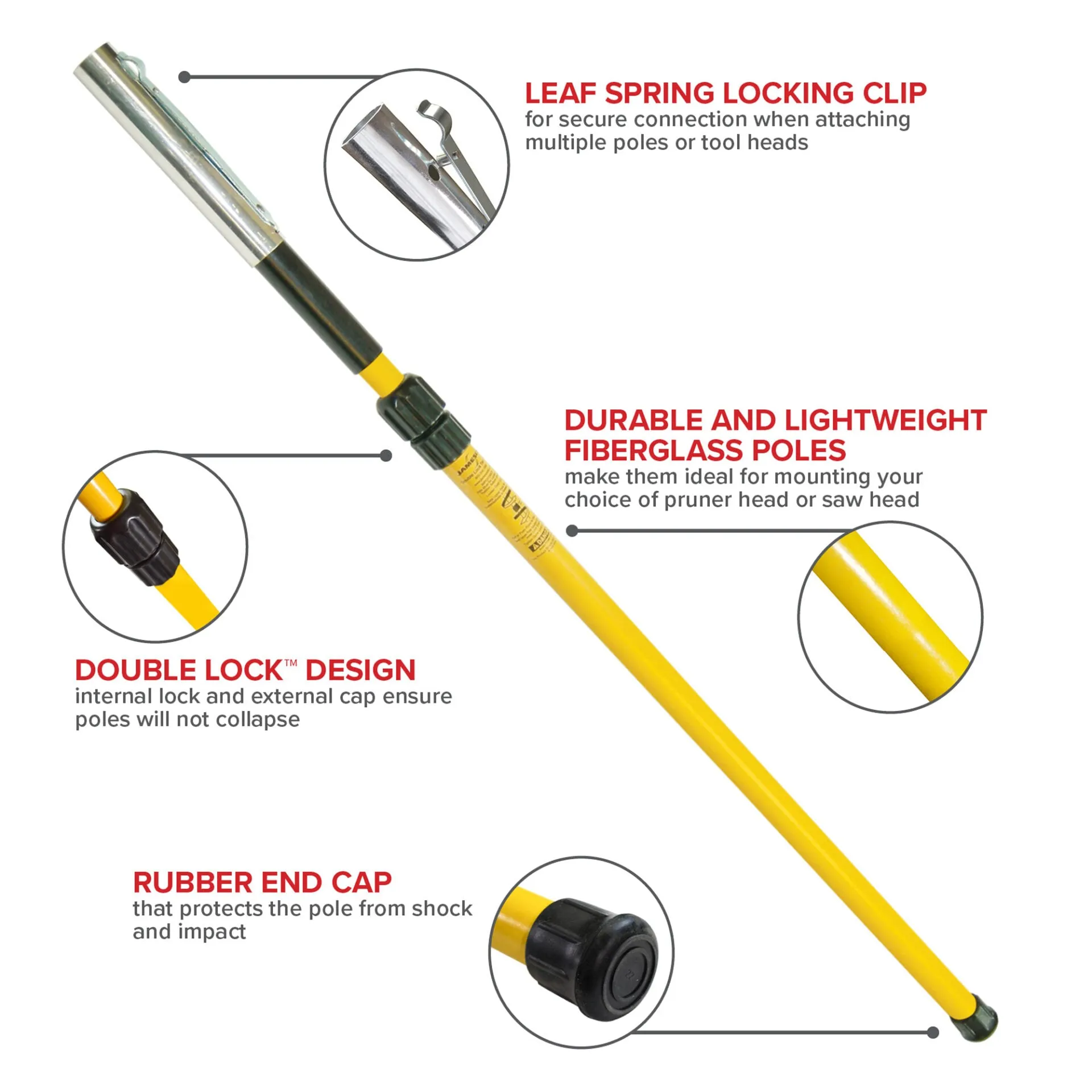 Jameson Double Lock Telescoping Poles