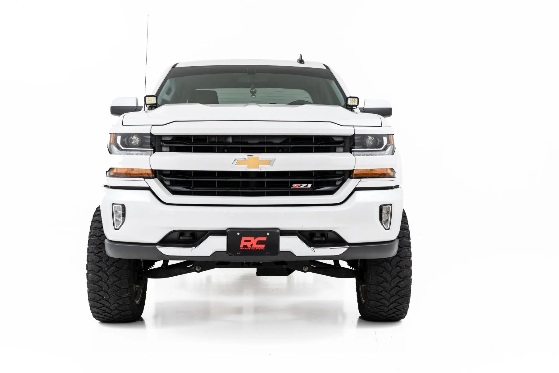 LED Light | Ditch Mount | 2" Black Pair | Amber DRL | Chevrolet Silverado/GMC Sierra 1500 | 2014-2018