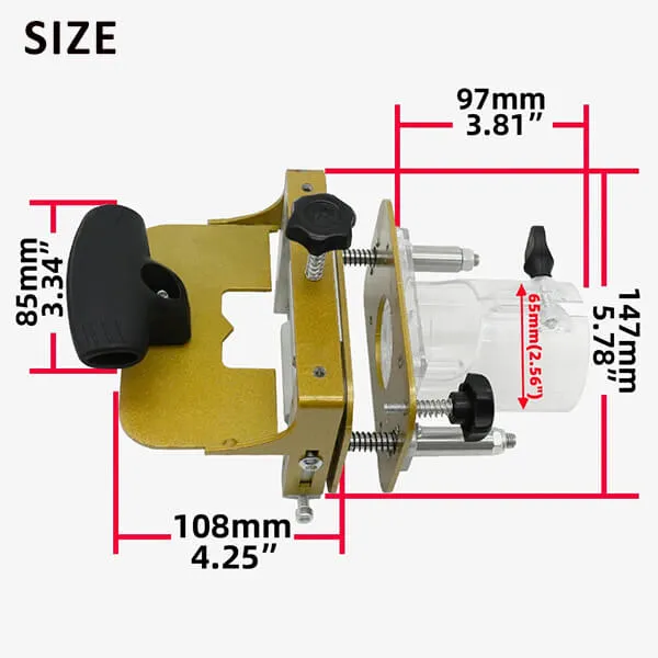 Levoite™ Router Mortising Jig (65mm Trimming Machine) Slotting Bracket Invisible Fasteners Punch Locator