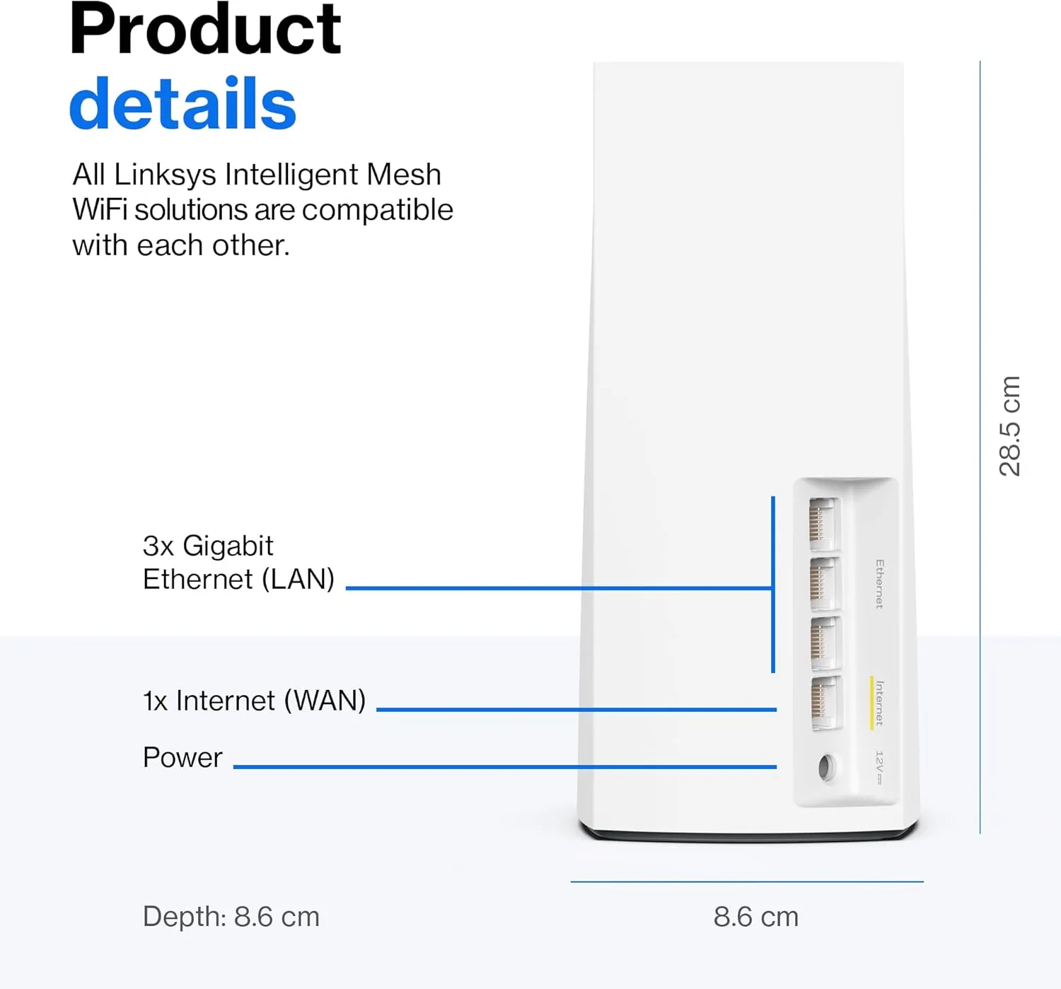 Linksys Atlas Pro 6 Velop Dual Band Whole Home Mesh WiFi 6 System (AX5400) - WiFi Router