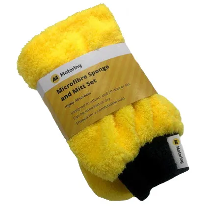 Microfibre Sponge & Mitt Set