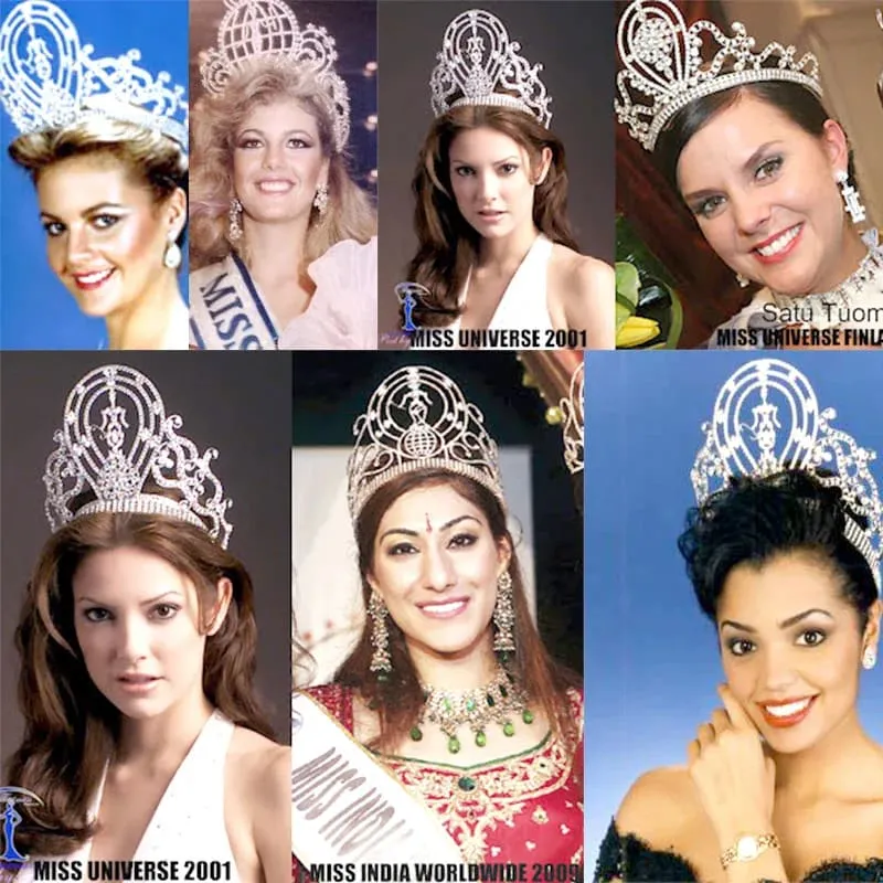 Miss Universe Large Adjustable Headband Crown with Diamonds