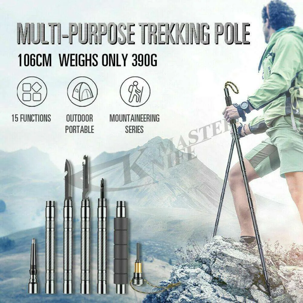 Mountaineering Explorer Trekking Pole Folding Multi-function Sticks