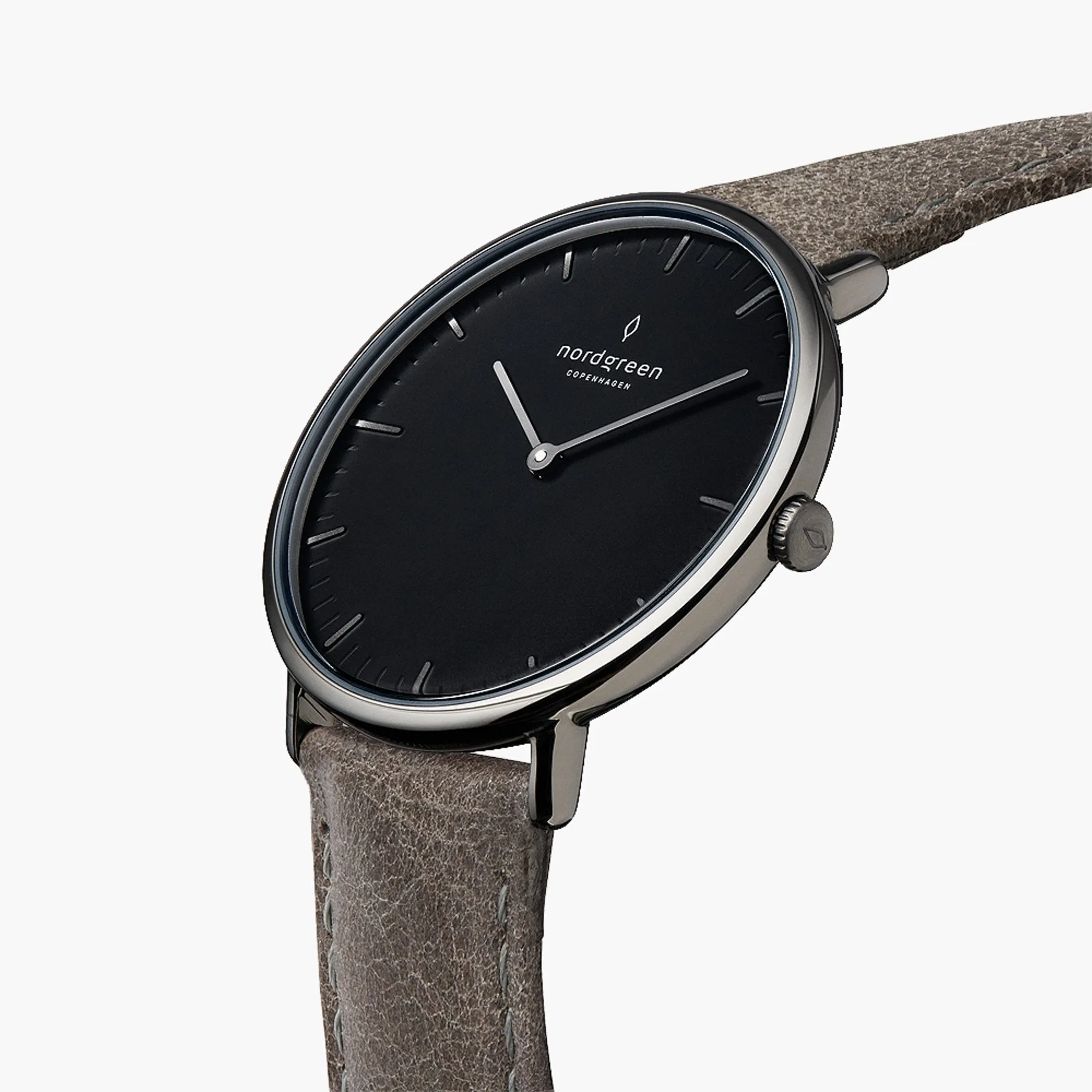 Native | Black Dial - Patina Grey Leather