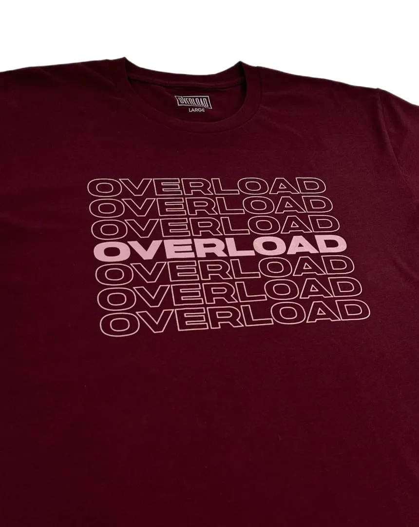 Overload Repeater Tee - Burgundy