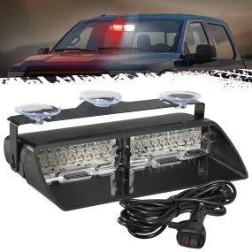 Partsam LED Windshield Dash Deck Emergency Strobe Firefighter Lights