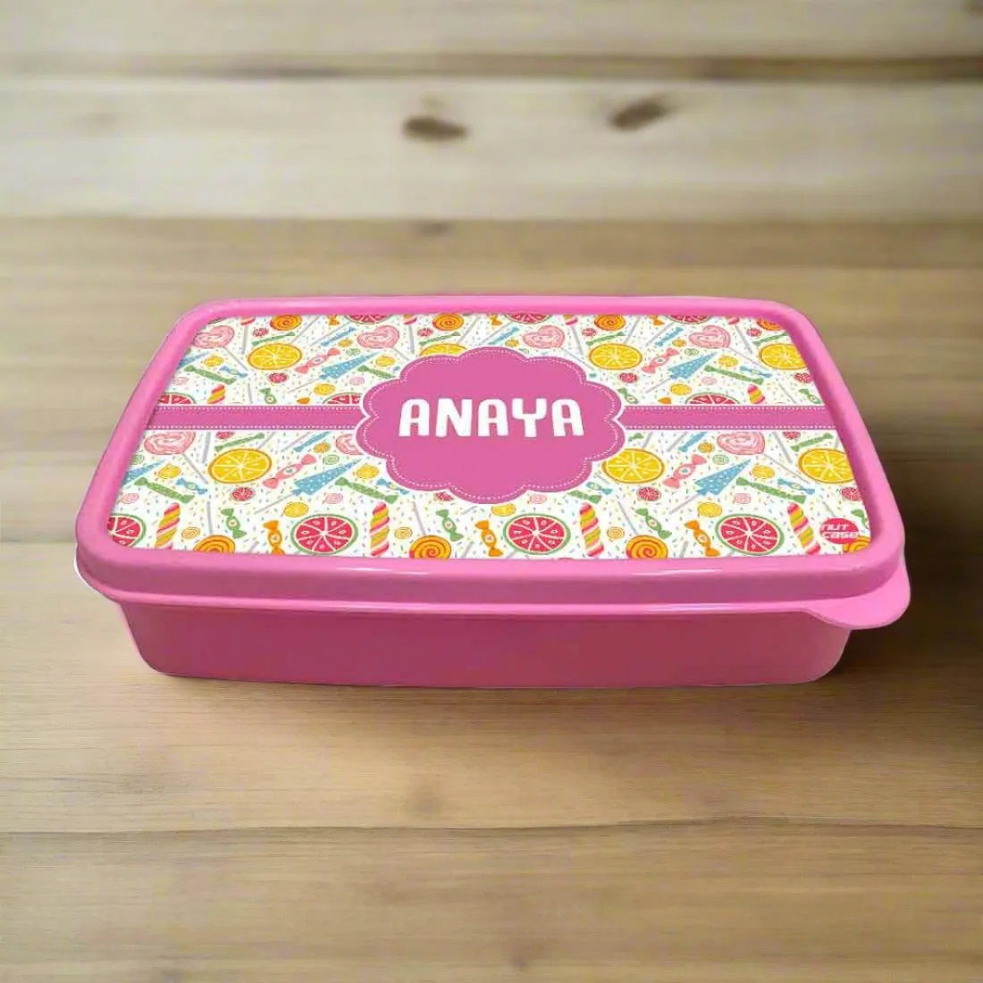 Personalized Snack Box for Kids Plastic Lunch Box for Girls - Colorful Candy