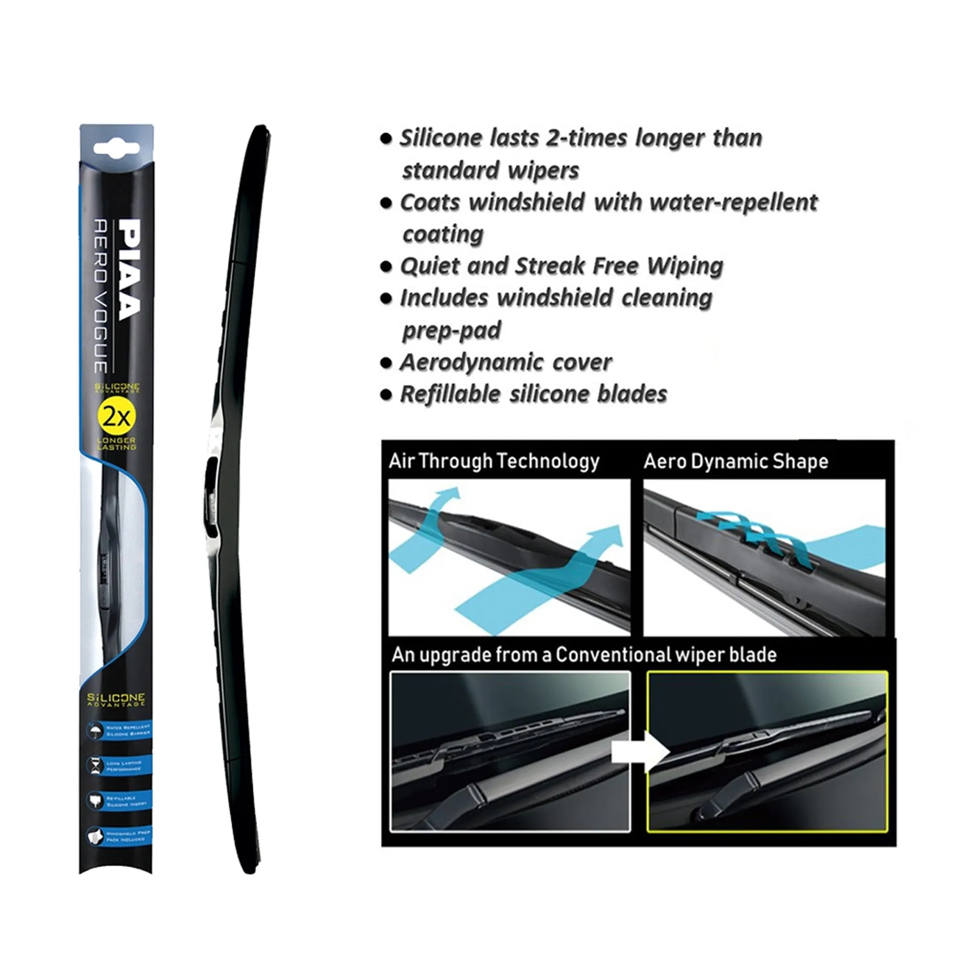 PIAA AERO VOGUE Car Wiper ( 19" ) - Black (Barcode: 4960311018018 )