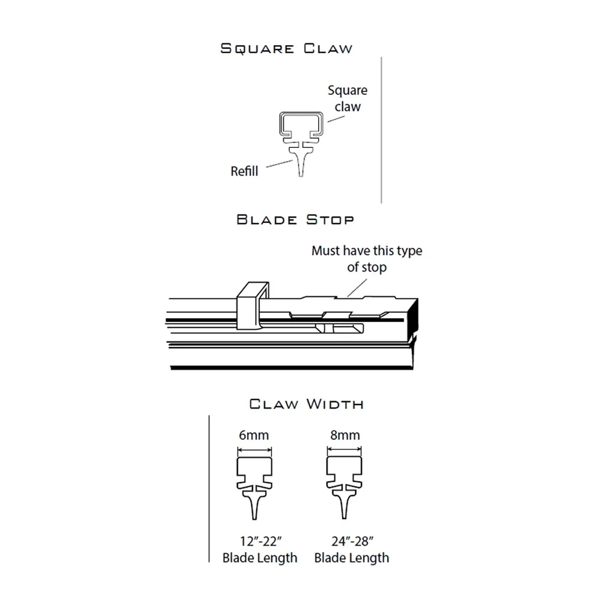 PIAA SILICONE WIPER REFILL for Radix & Aero Vogue Blade ( 14" ) ( 6mm ) (Barcode: 722935940359 )