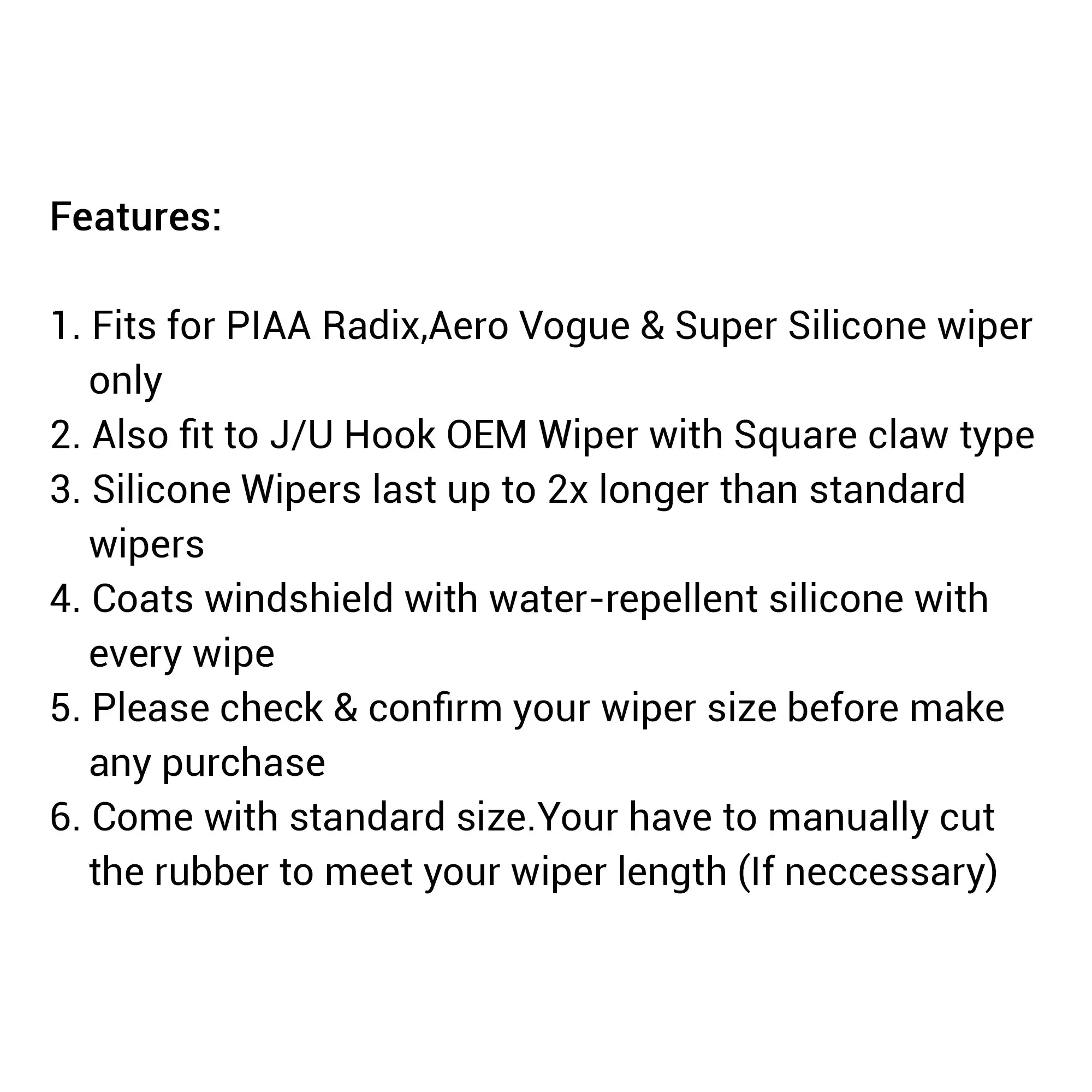 PIAA Silicone Wiper Refill for Uniblade ( 20" ) (Barcode: 4960311379898 )