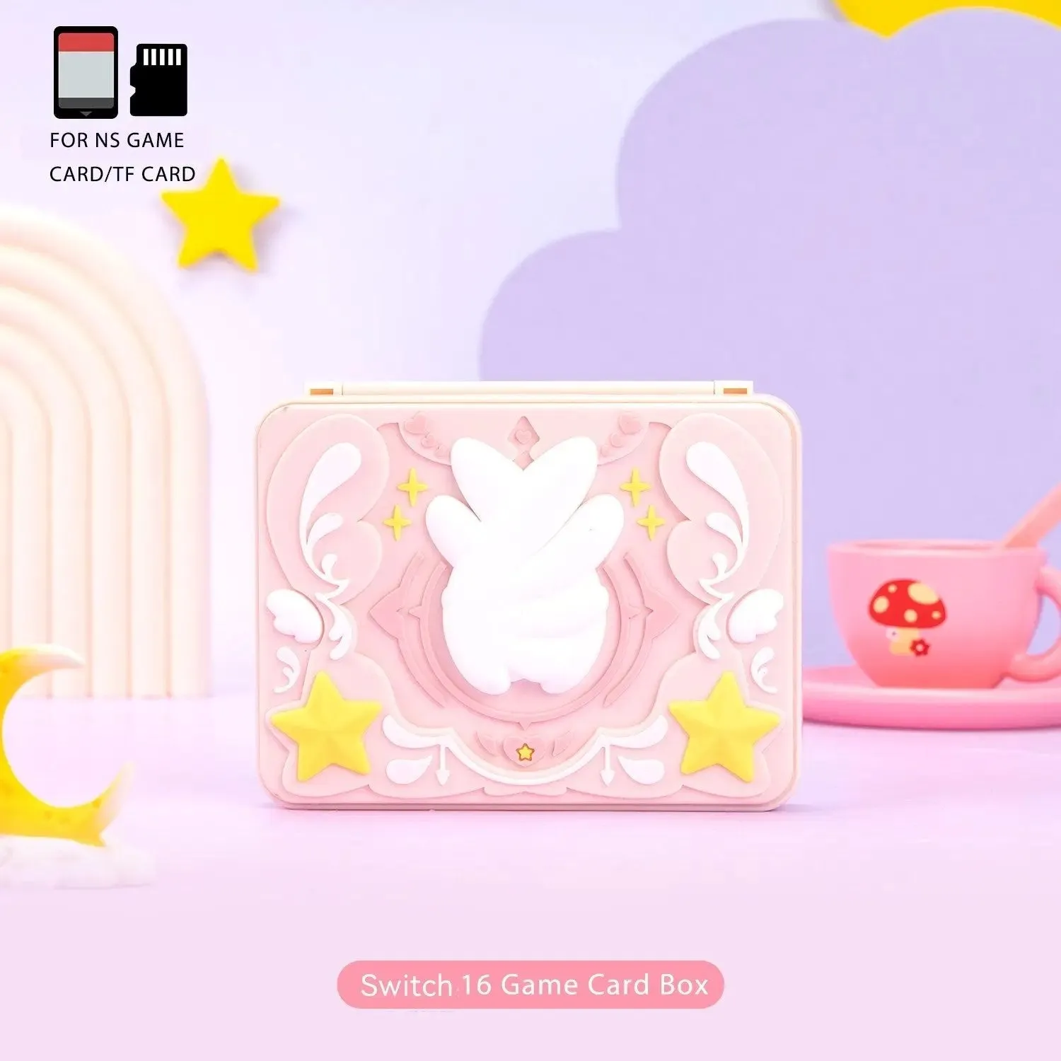 Pink Star Wings Case and Accessories for Nintendo Switch / OLED