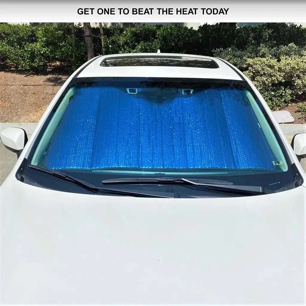 Plasma Coated Car Windshield Sun Shade fits Mid Size Car to Large SUV