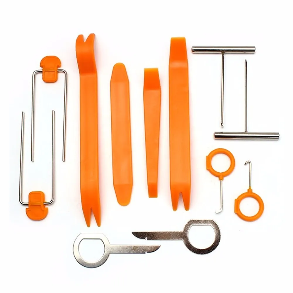 Plastic Auto Dismantle Tools Kit Car Radio Door Clip Panel Trim Dash Audio Removal Installer Pry Kit Refit Set