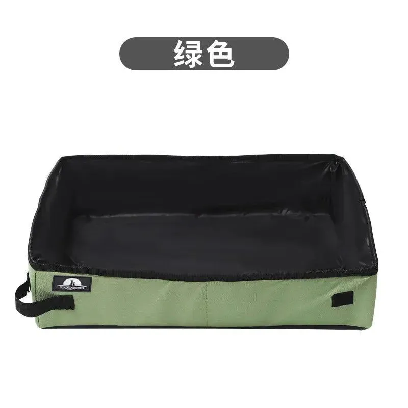 Portable Waterproof Oxford Cloth Cat Litter Box