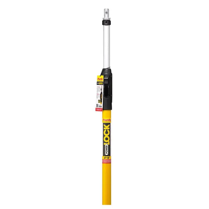 Purdy POWER LOCK Telescoping 4-8 ft. L X 1 in. D Fiberglass Extension Pole