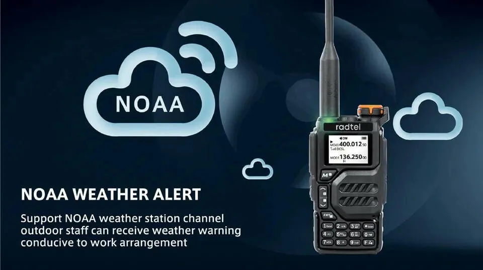 Radtel RT-590 Air Band Walkie Talkie Amateur Ham Two Way Radio Station UHF VHF 200CH Full Band HT with NOAA Channel AM Satcom