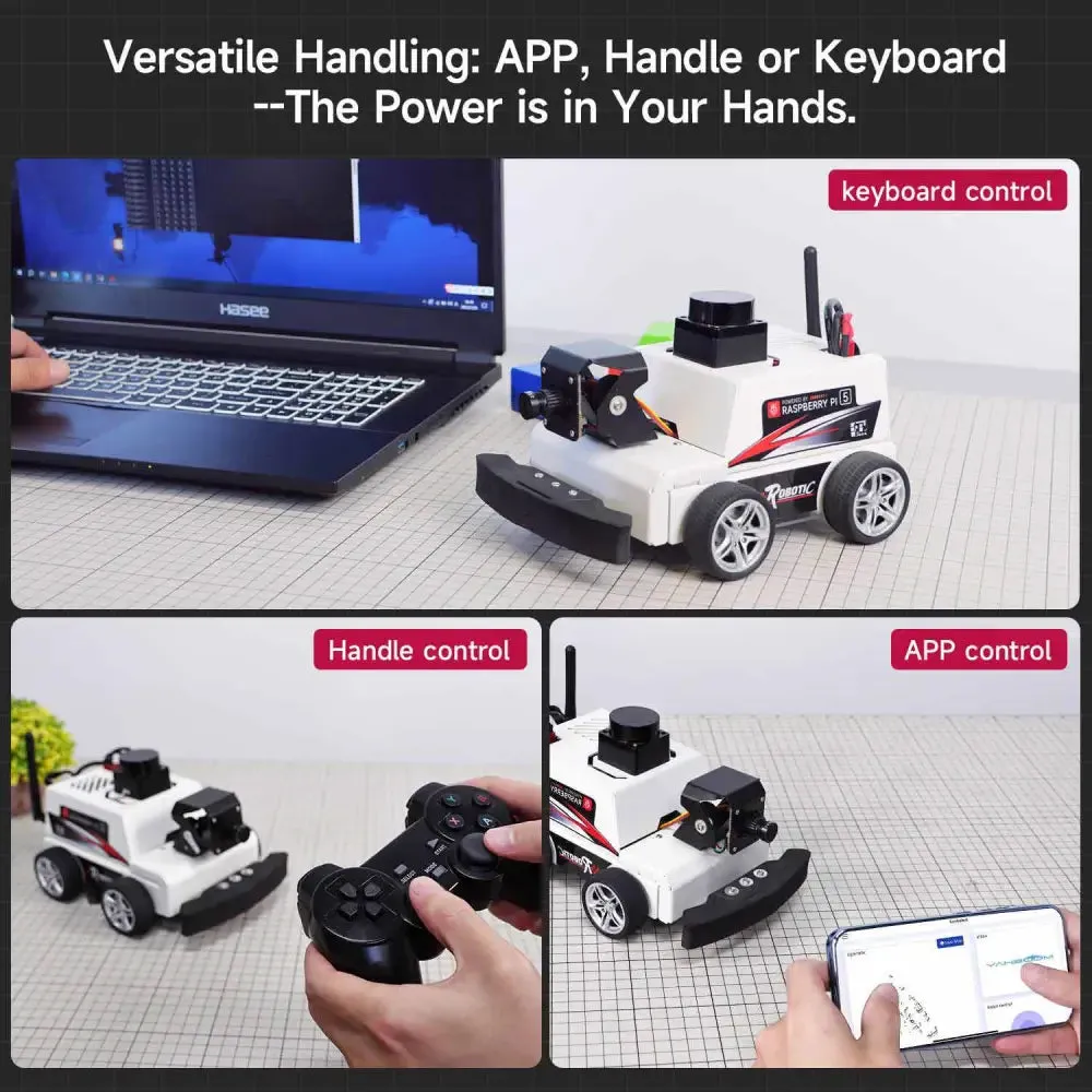 Raspberry Pi 5 ROS2 Robot Car(ROS2-HUMBLE   Python3)