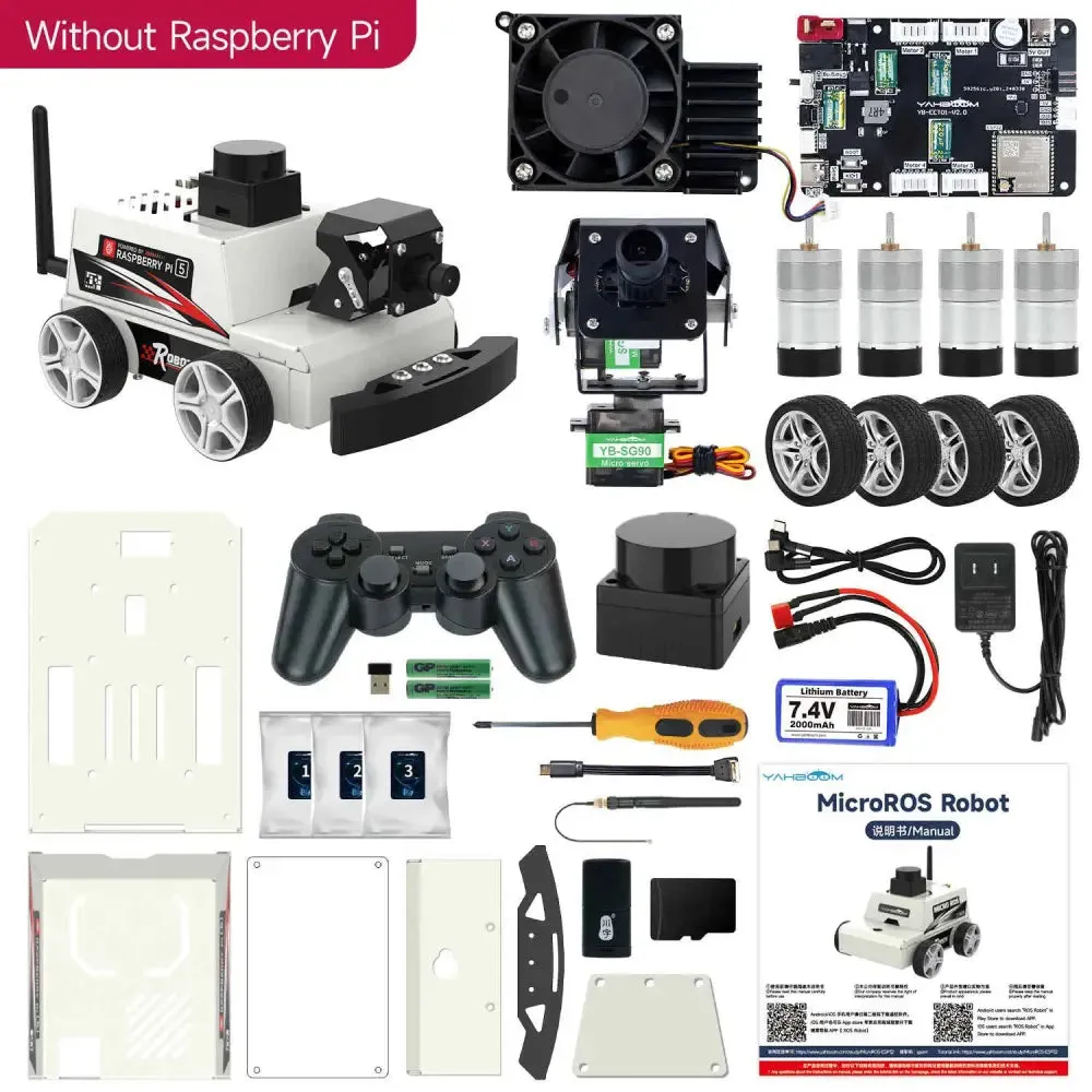 Raspberry Pi 5 ROS2 Robot Car(ROS2-HUMBLE   Python3)