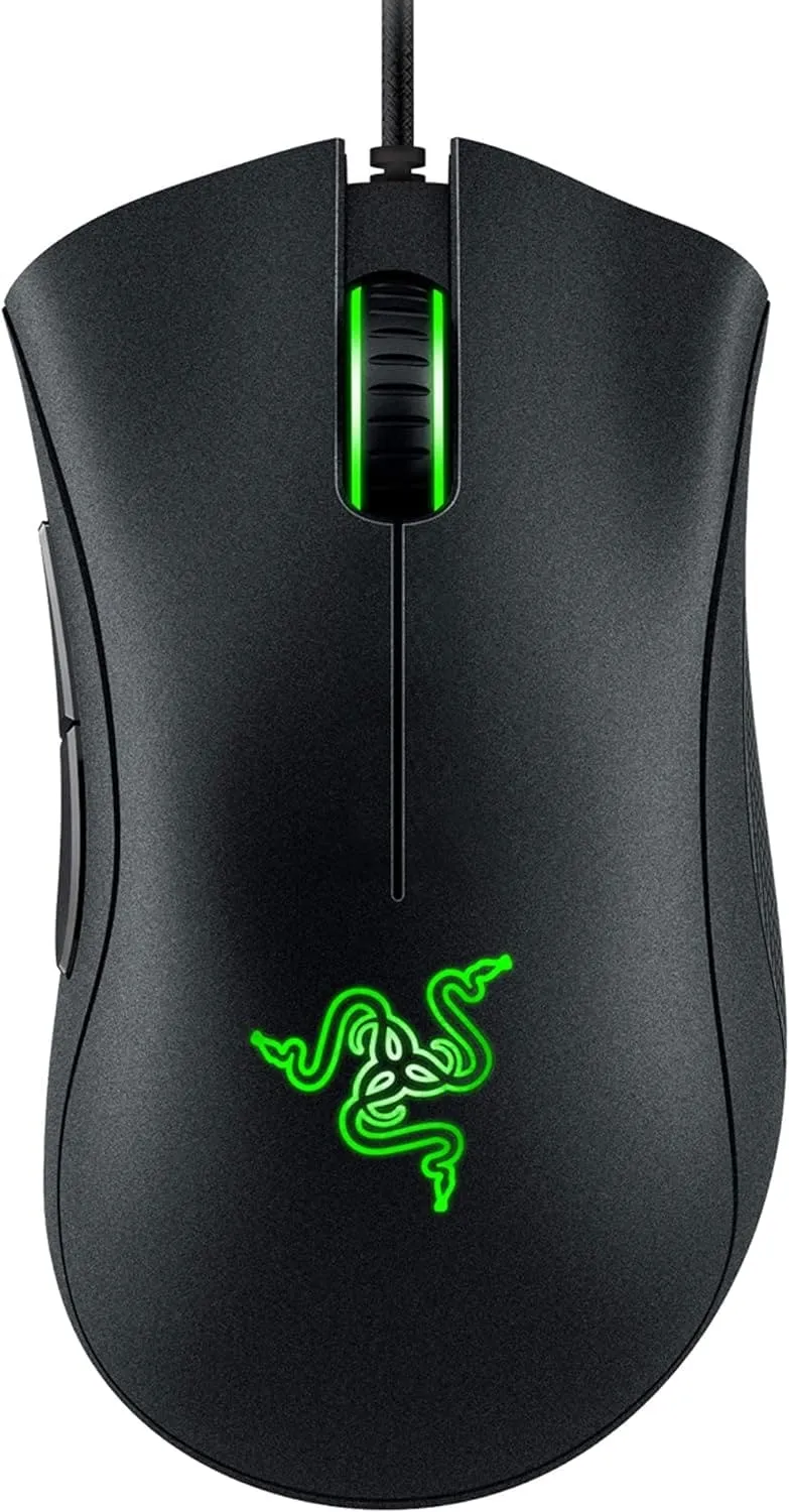 Razer DeathAdder Essential (2021) Wired Gaming Mouse - Optical Sensor, 6400 DPI, 5 Programmable Buttons, Ergonomic Design, Black